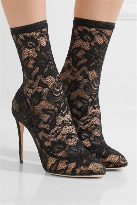 dolce gabbana lace boots|dolce and gabbana rhinestone boots.